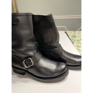 Frye Veronica Short Black Leather Moto Designer Boots Women’s Sz 6.5